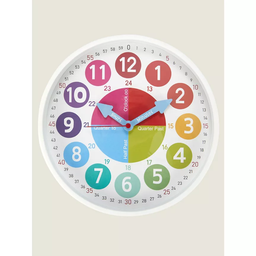 George Home White Kids Wall Clock