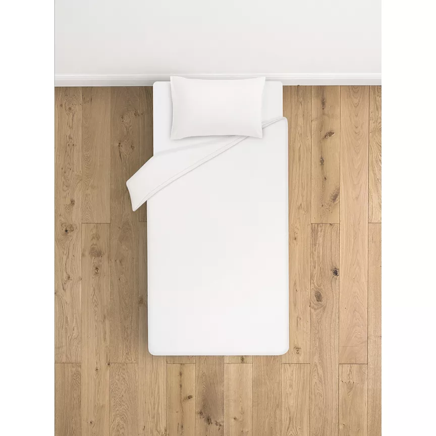 George Home White Relaxed Washed Cotton Duvet Set -Single
