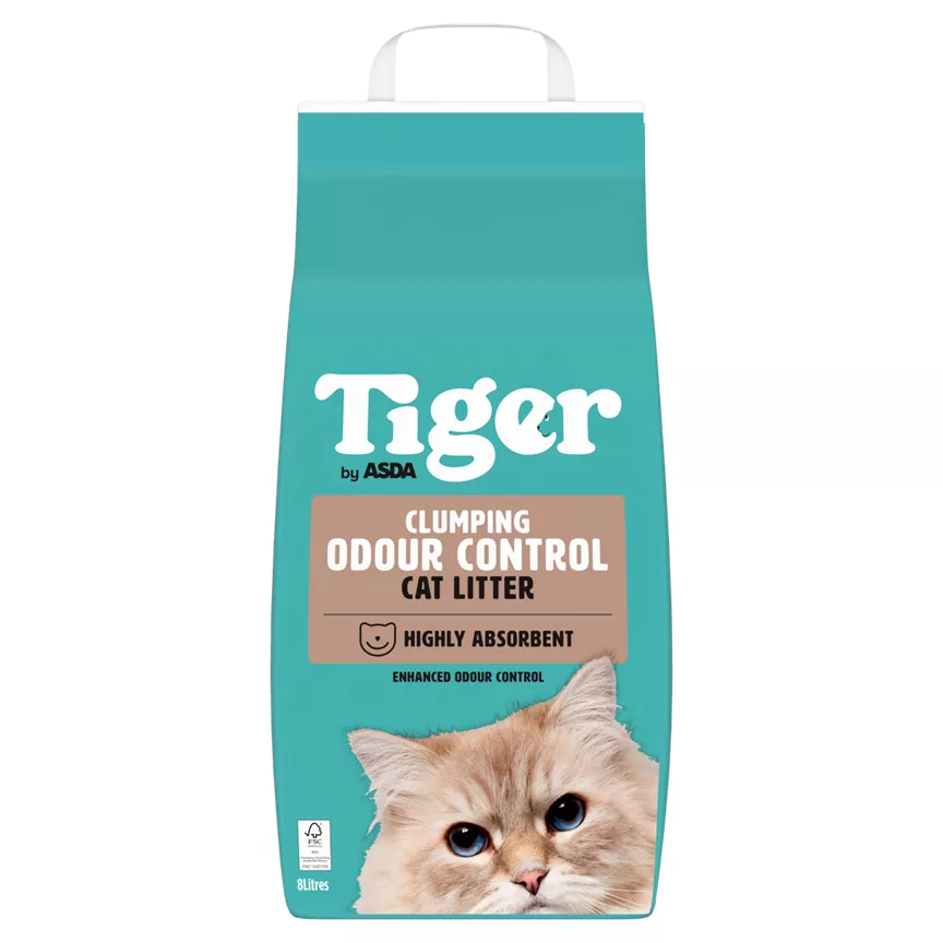 Tiger by ASDA Tiger Clumping Odour Control Cat Litter 8 Litres