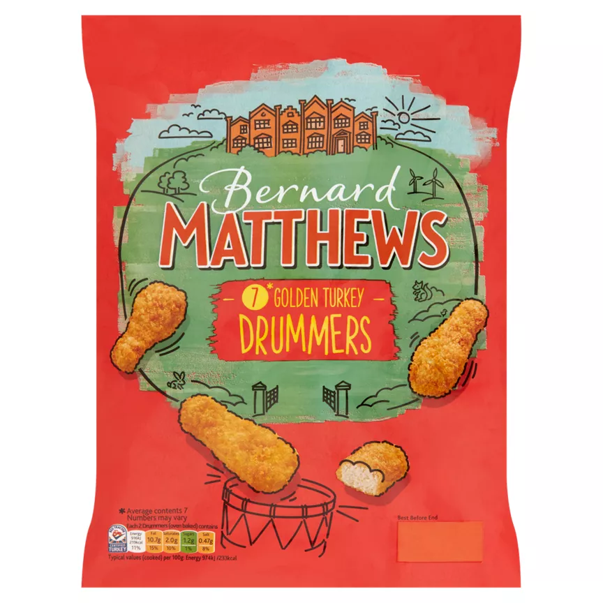 Bernard Matthews 7 Golden Turkey Drummers 350g