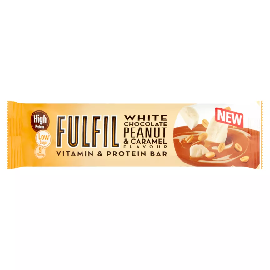 Fulfil White Chocolate Peanut & Caramel Flavour Vitamin & Protein Bar 55g