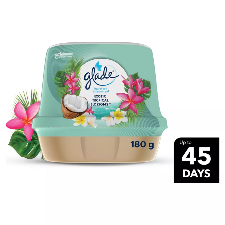 Glade Bathoom Gel Air Freshener Tropical Blossom 180g
