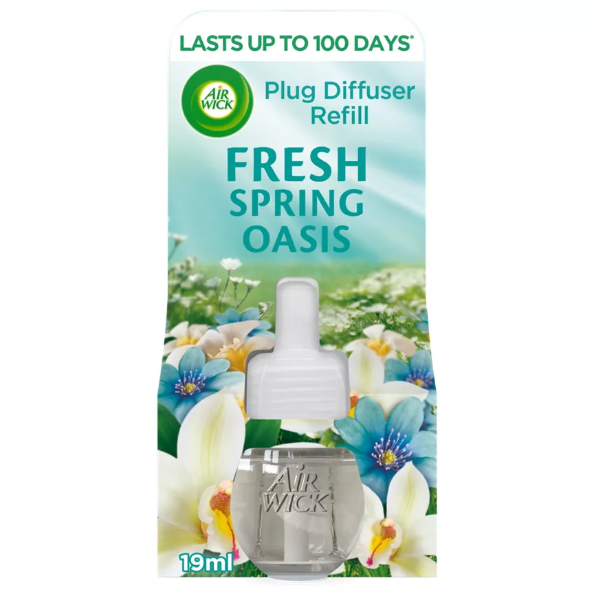 Air Wick Fresh Spring Oasis Electrical Plug In Single Refill 19ml Lasts up to 100 days