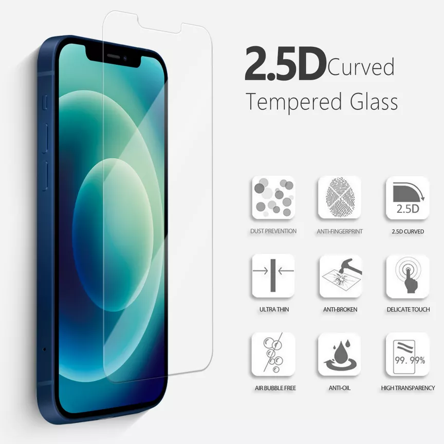 Groov-e Tempered Glass Screen Protector for iPhone 12 / 12 Pro