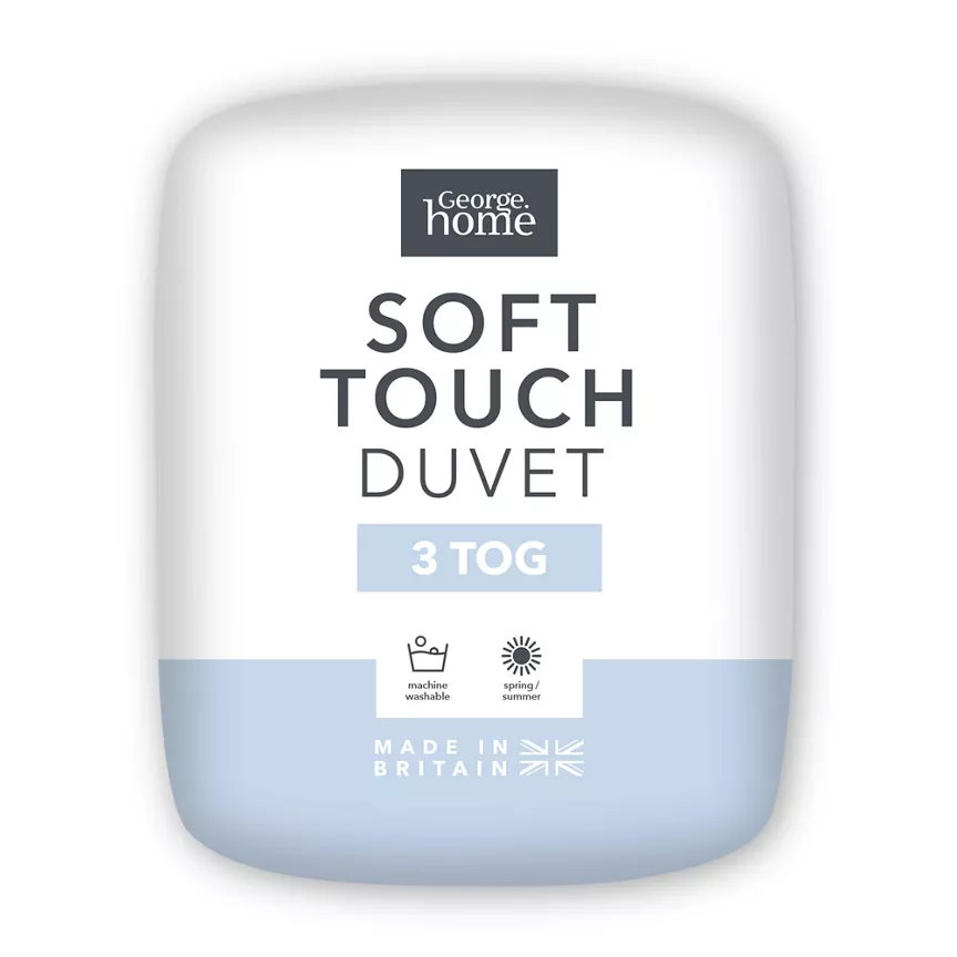 George Home Microfibre 3 Tog Filled Duvet - King