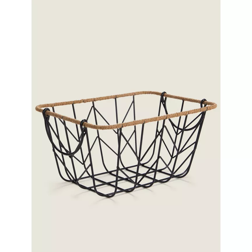 George Home Small Black Wire Basket