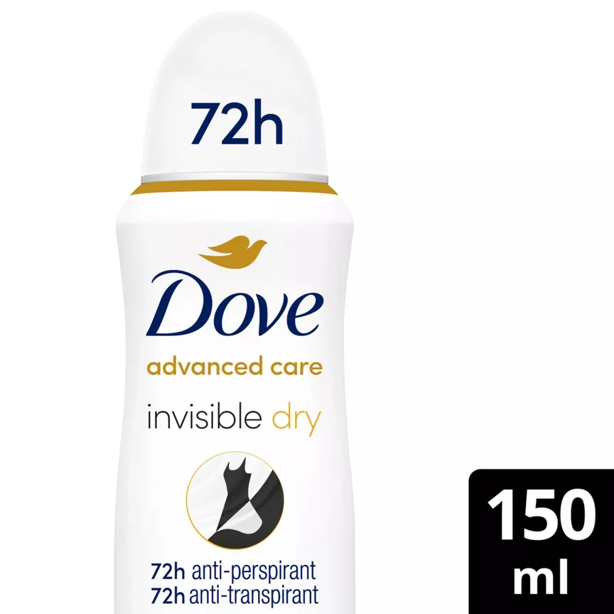 Dove Advanced Care Anti-perspirant Deodorant Spray Invisible Dry 150 ml - Image 1
