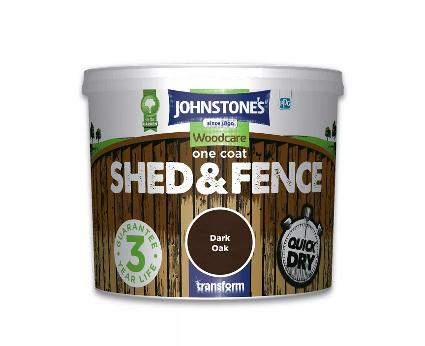 Johnstone's One Coat Shed & Fence Dark Oak 5L