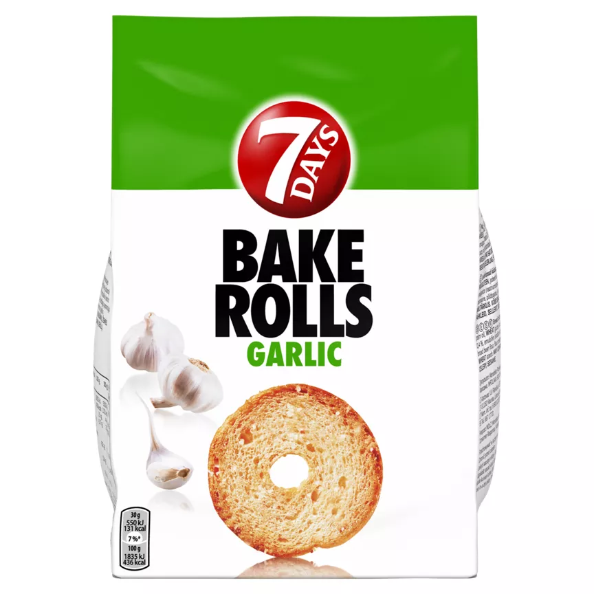 7 Days Bake Rolls Garlic 150g