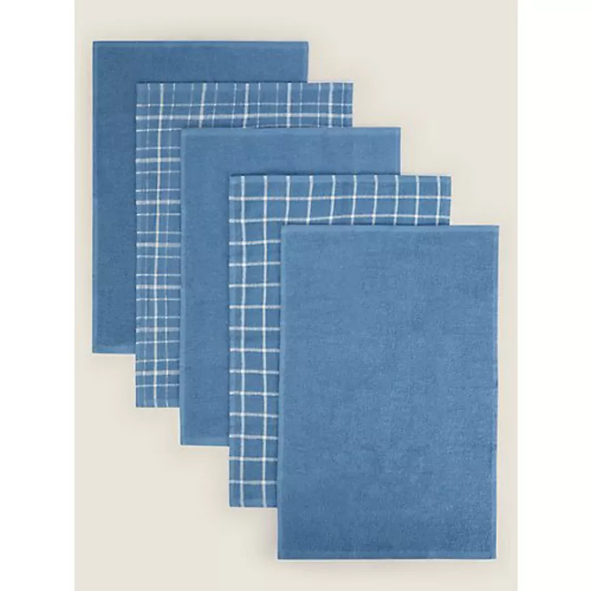 George Home Blue Terry Tea Towels