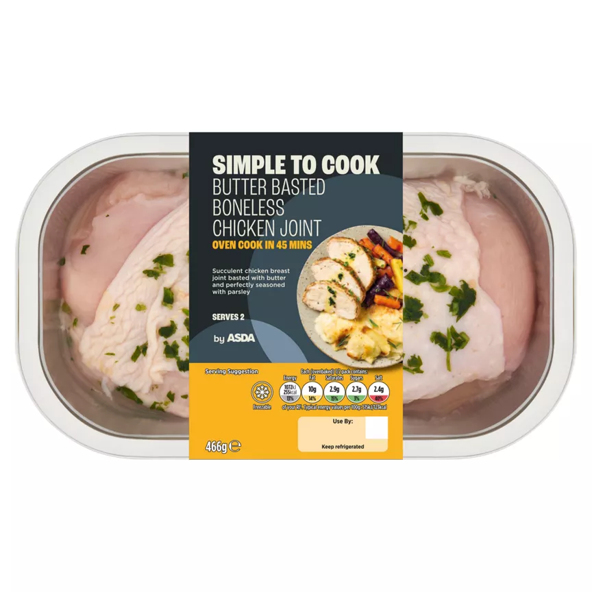 ASDA Succulent Butter Basted Boneless Chicken Joint 466g