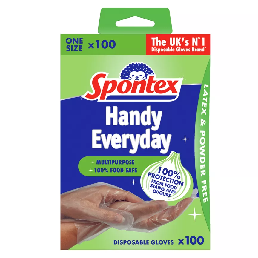 Spontex 100 Handy Multipurpose Disposable Gloves
