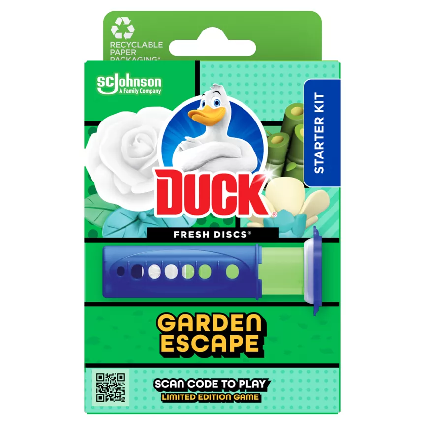 Duck Toilet Fresh Disc Holder  Refill Garden Escape 36ml
