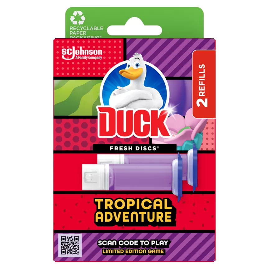 Duck Toilet Fresh Disc Refills Tropical Adventure Duo 2x36ml