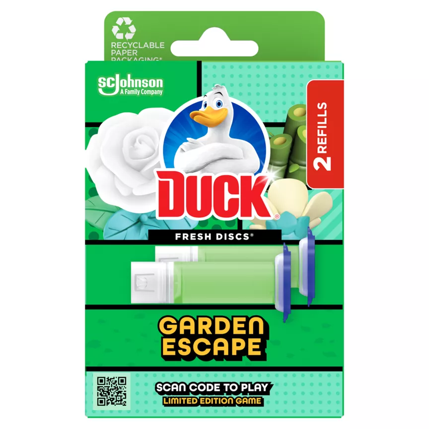 Duck Toilet Fresh Disc Refills Garden Escape Duo 2x36ml