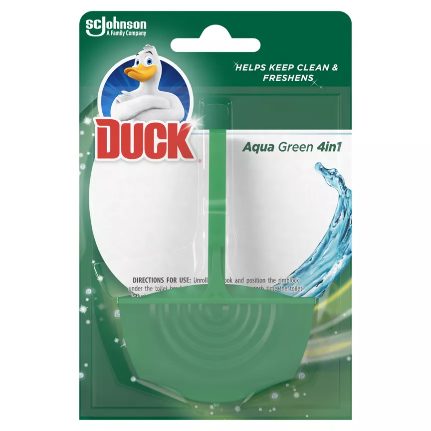 Duck Aqua Green Rim Block Toilet Cleaner 36g