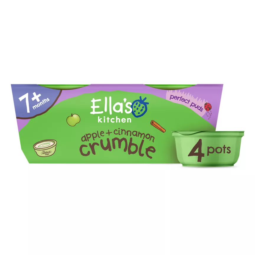 Ella's Kitchen Apple + Cinnamon Crumble 7+ Months  4 x 80g (320g)