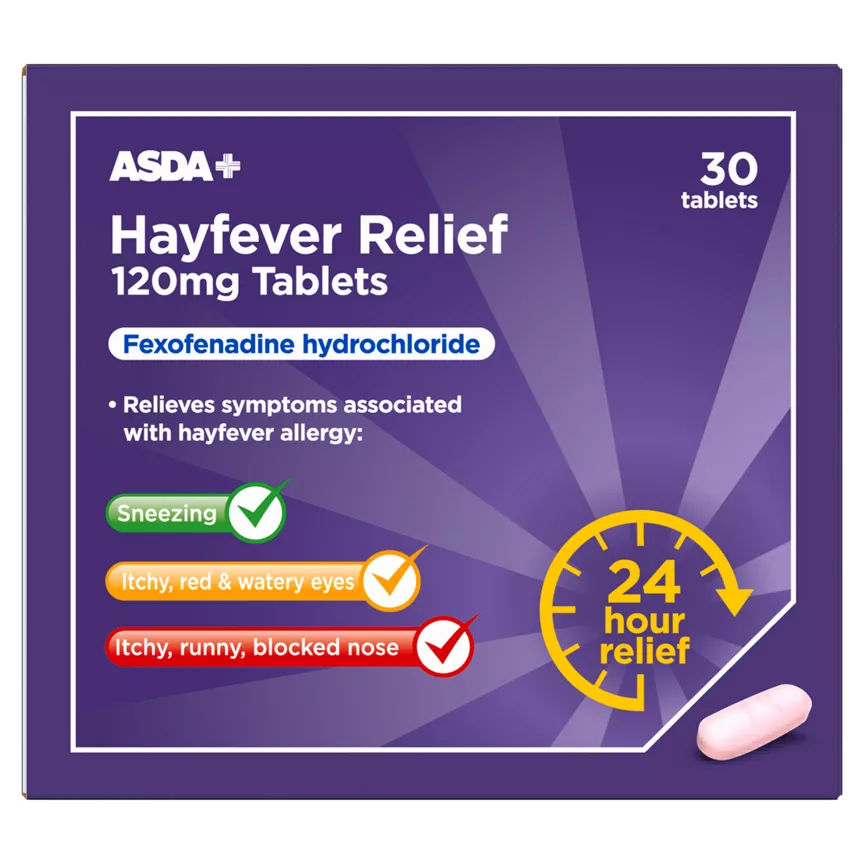 ASDA 30 Hayfever Relief 120mg Tablets