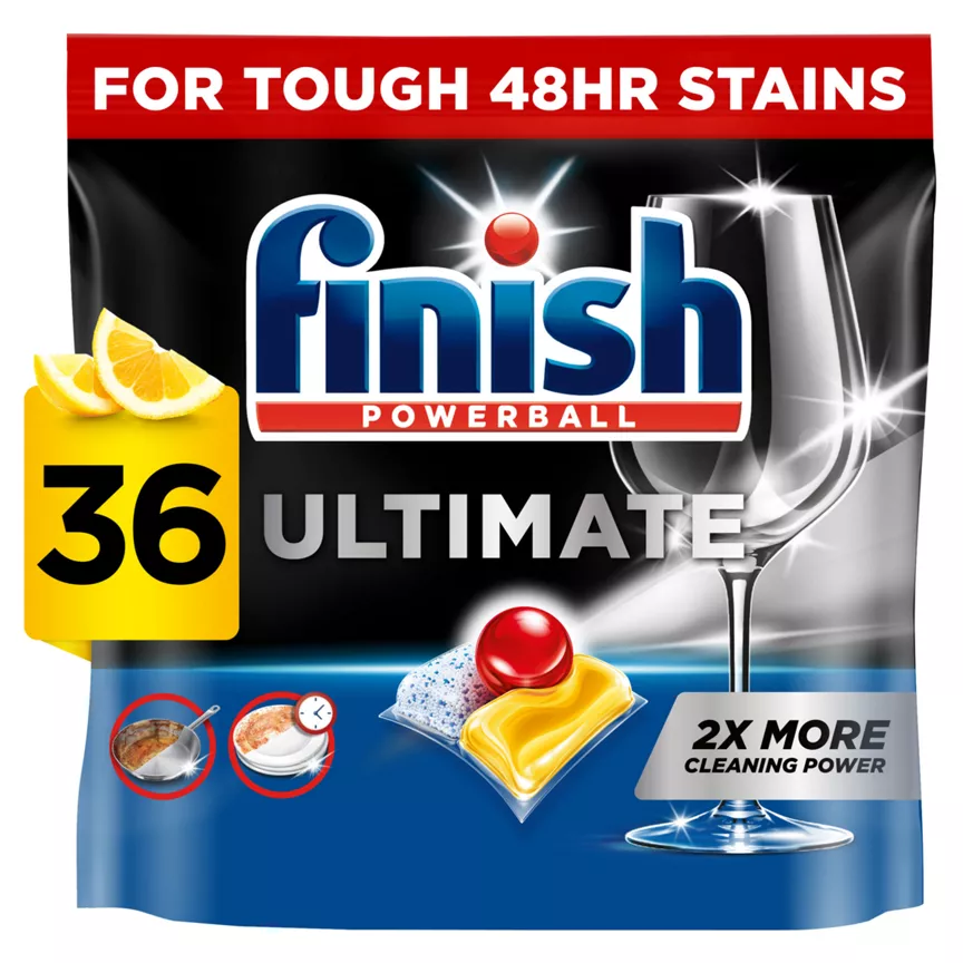 Finish Ultimate Deep Clean & Shine Dishwasher Tablets Lemon - 36 Tabs