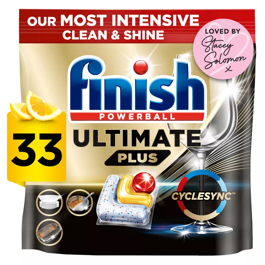 Finish Ultimate Plus 33 Lemon Dishwasher Tablets