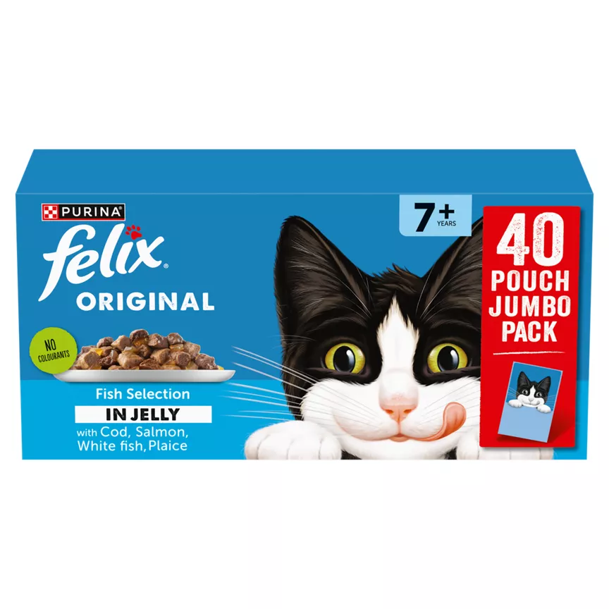 Felix Original Fish Selection in Jelly 40 x 85g (3.4kg)
