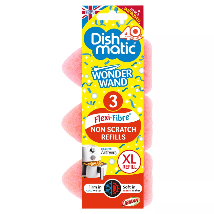 Dishmatic Wonder Wand 3 Non Scratch Refills XL