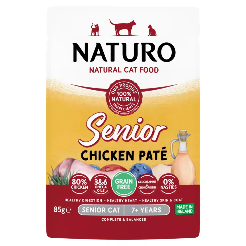 Naturo Natural Cat Food Chicken Paté Senior Cat 7+ Years 85g