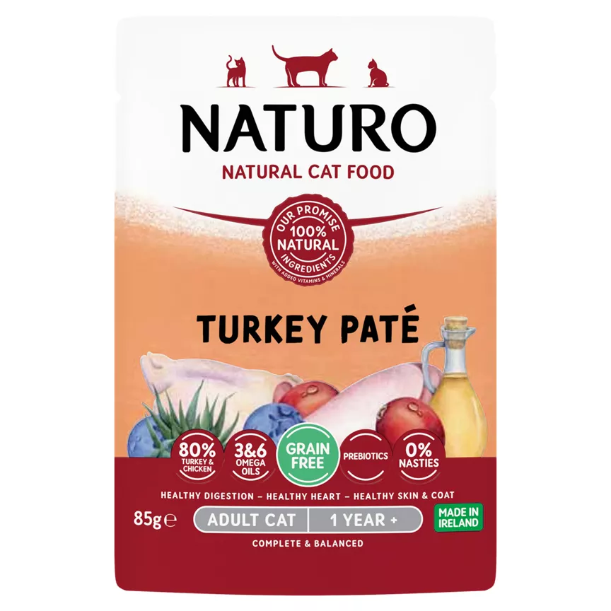 Naturo Turkey Paté Natural Cat Food Adult Cat 1 Year + 85g