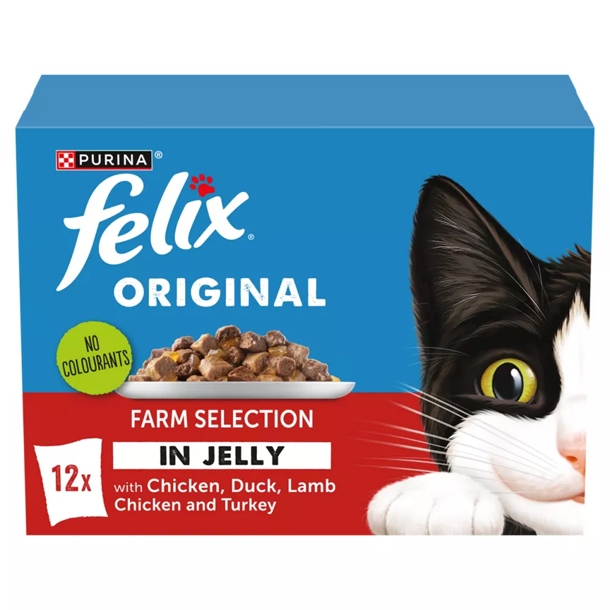 Felix Original Farm Selection in Jelly 12 x 85g (1.02kg)