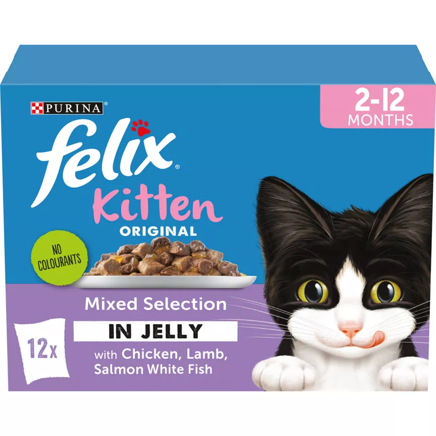 Felix Original Kitten Mixed Selection in Jelly Wet Cat Food 12x85g