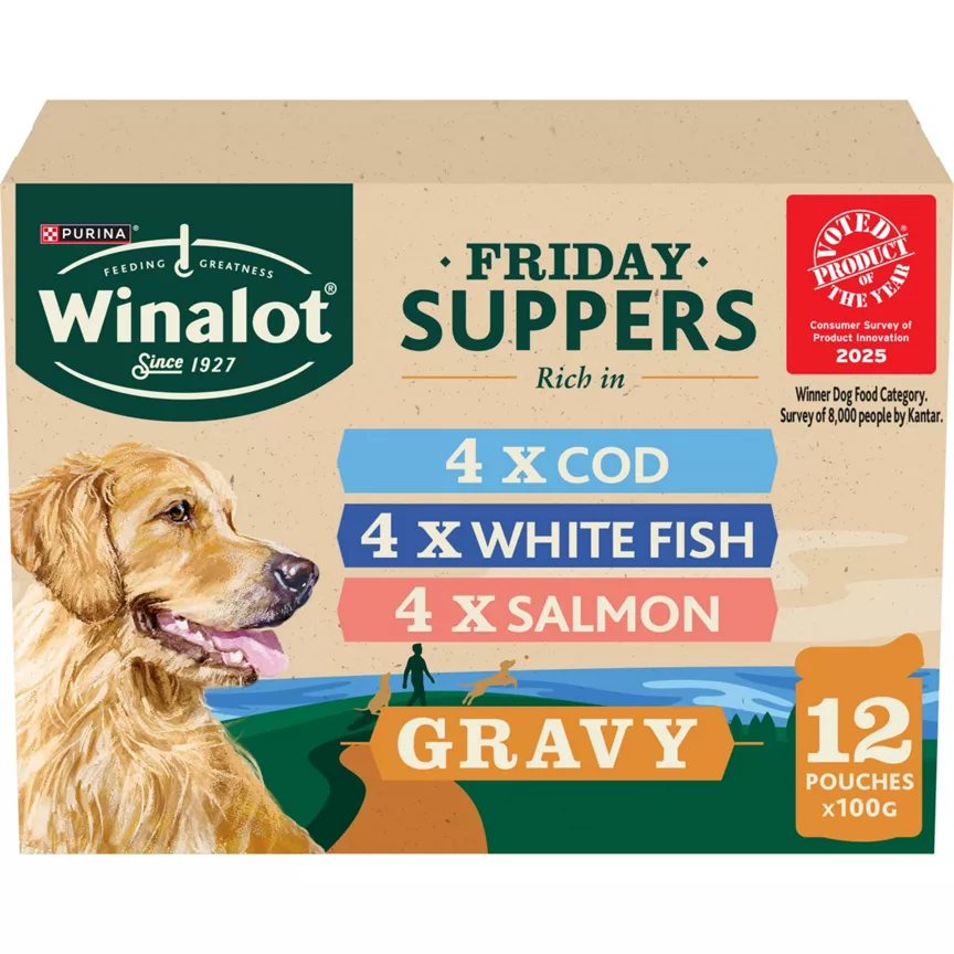 Winalot Friday Suppers Mixed in Gravy Wet Dog Food 12x100g