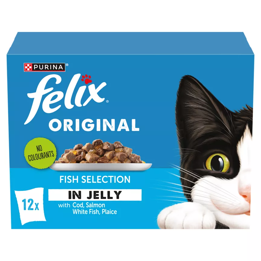 Felix Original Fish Selection in Jelly 12 x 85g (1.02kg)