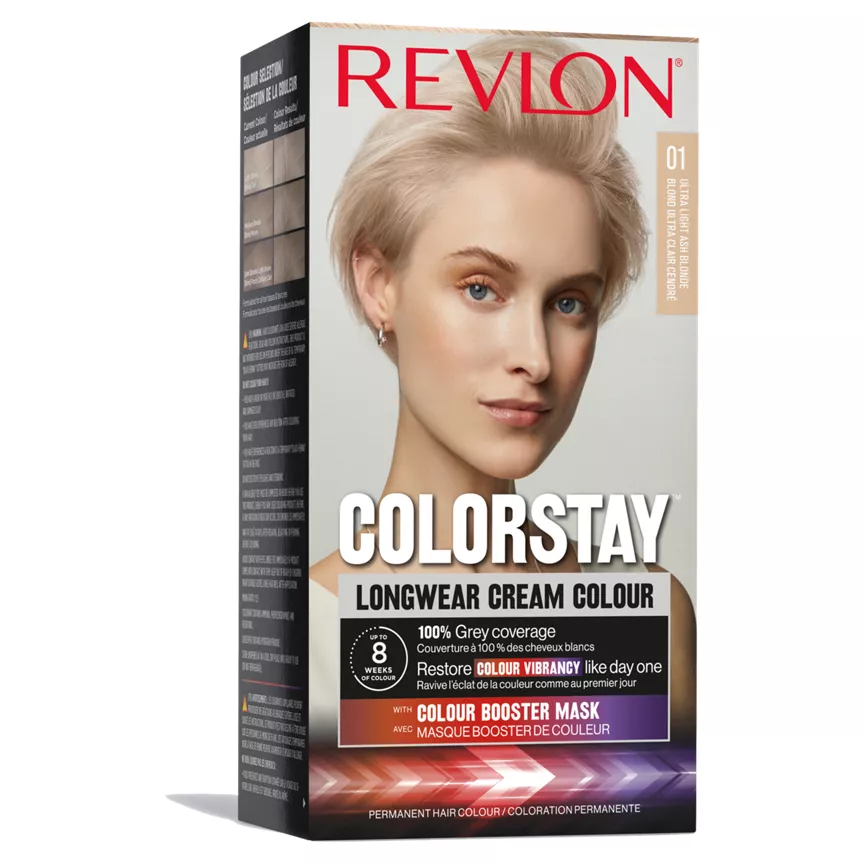 Revlon ColorStay 01 Ultra Light Ash Blonde Longwear Cream Colour Permanent Hair Colour