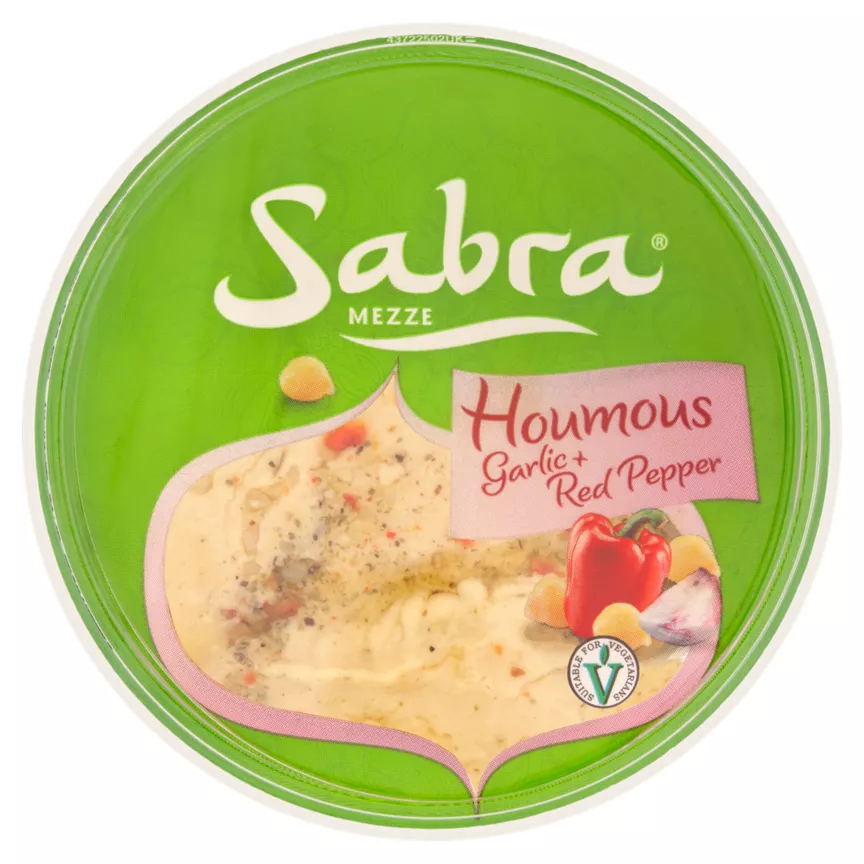 Sabra Mezze Garlic + Red Pepper Houmous 200g
