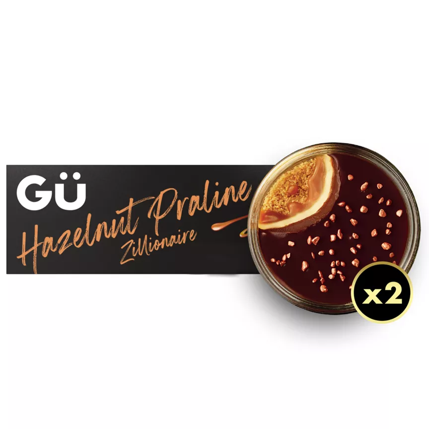 GU Zillionaire Limited Edition Hazelnut Praline Cheesecakes 2 x 86.5g (173g)