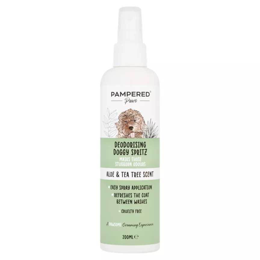 Pampered Paws Aloe & Tea Tree Scent Deodorising Doggy Spritz 200ml