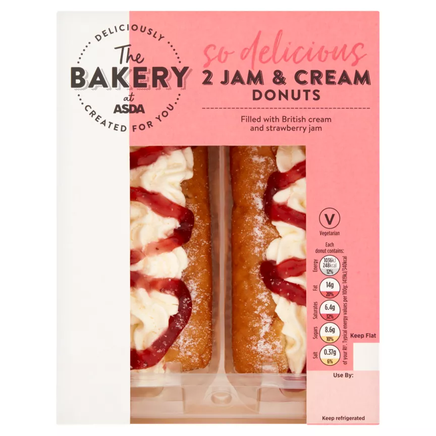The BAKERY at ASDA 2 Jam & Cream Donuts