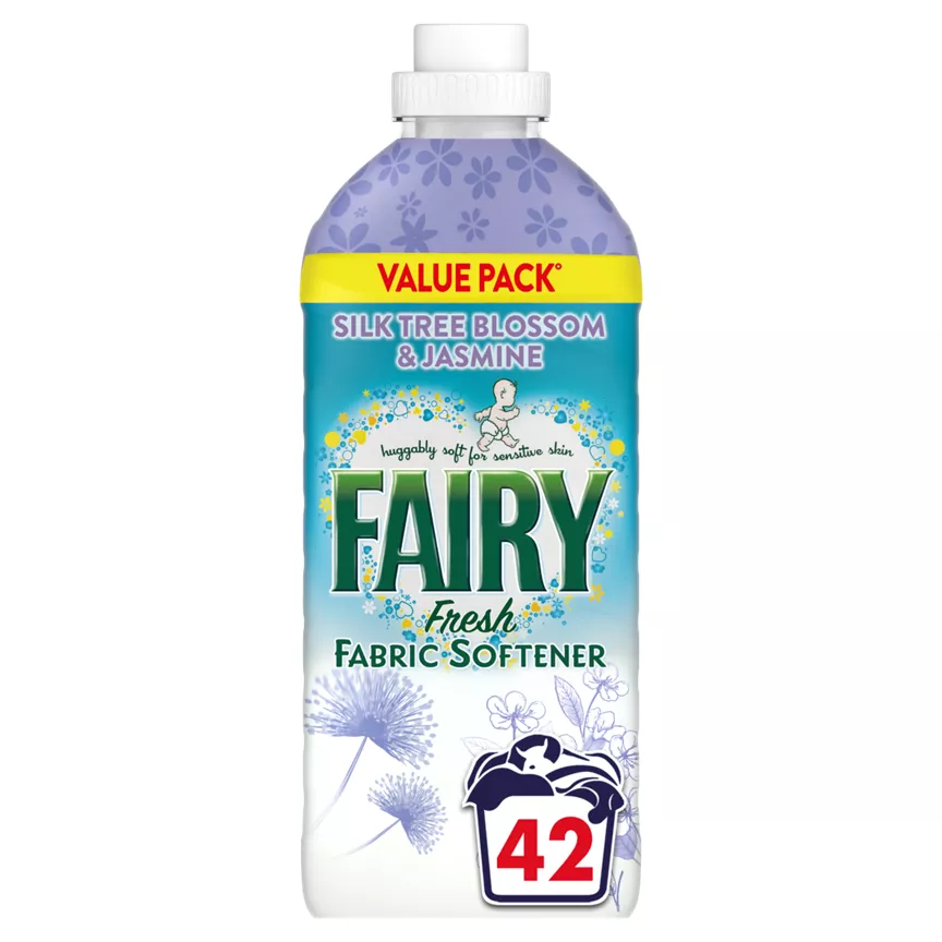 Fairy Fresh Fabric Conditioner Silk Tree Blossom & Jasmine 42 Washes, 1.386L