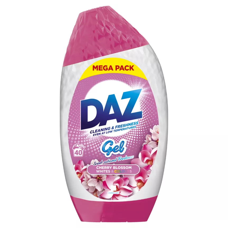Daz Liquid Laundry Detergent Gel 1.4ML 40 Washes, Cherry Blossom