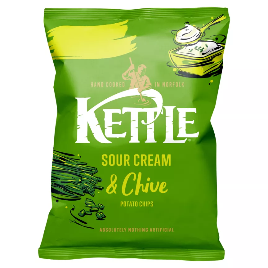 Kettle Sour Cream & Chive Potato Chips 130g