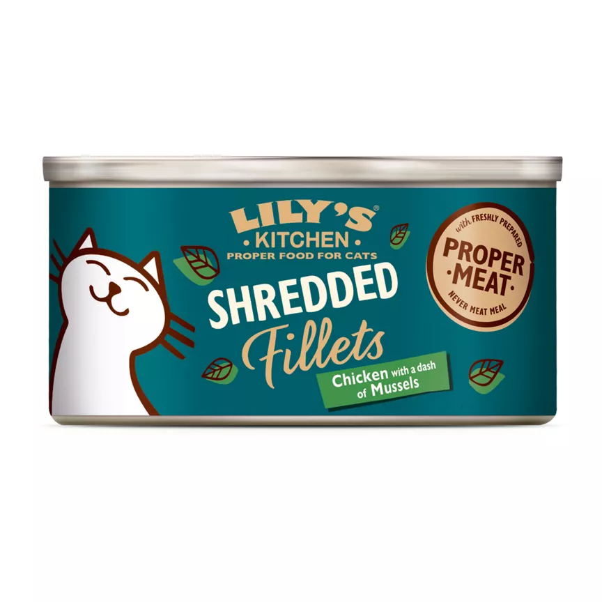 Lily's Kitchen Chicken & Mussels Shredded Fillets for Cats 70g