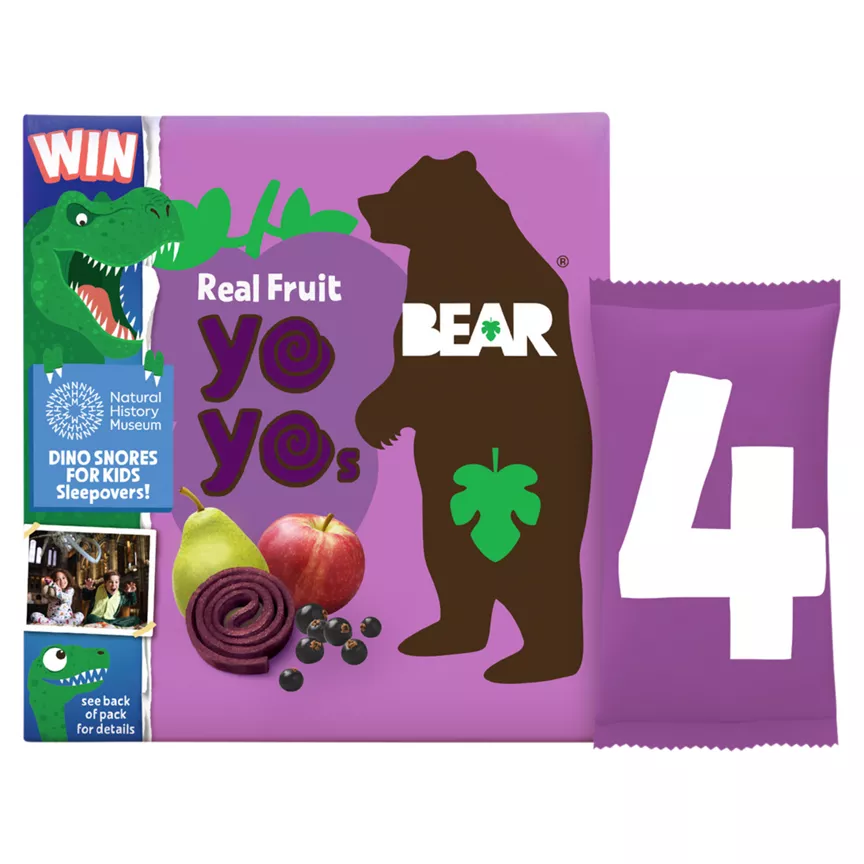 BEAR Brilliant Blackcurrant Yoyos 4 x 20g