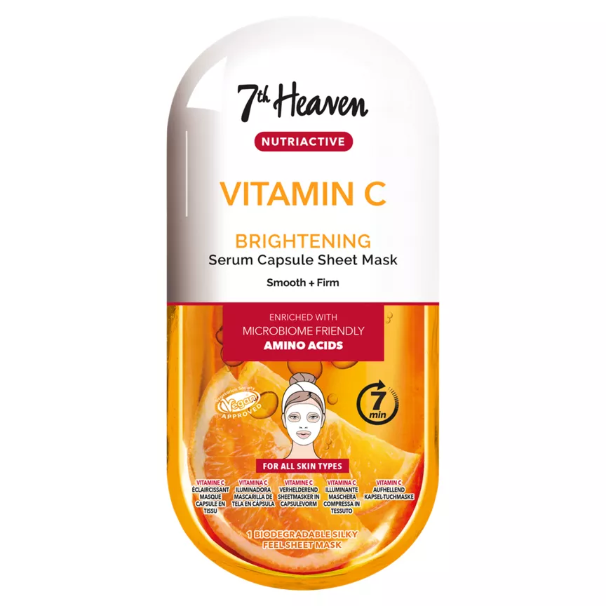 7th Heaven Nutriactive Vitamin C Brightening Serum Capsule Sheet Mask