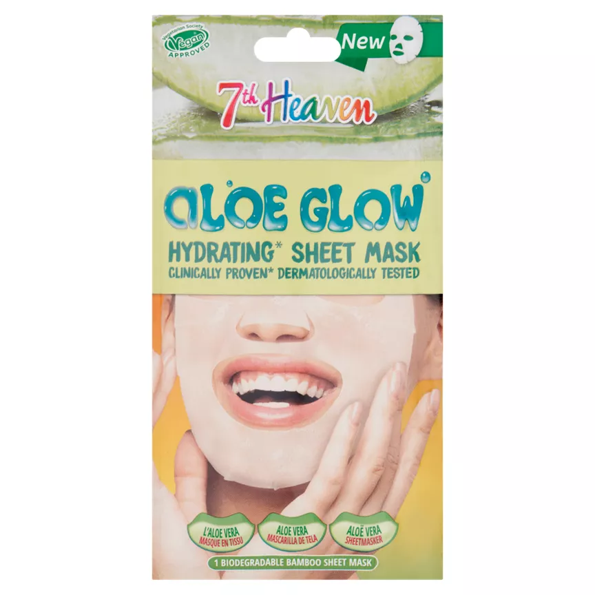 7th Heaven Aloe Glow 1 Biodegradable Bamboo Sheet Mask