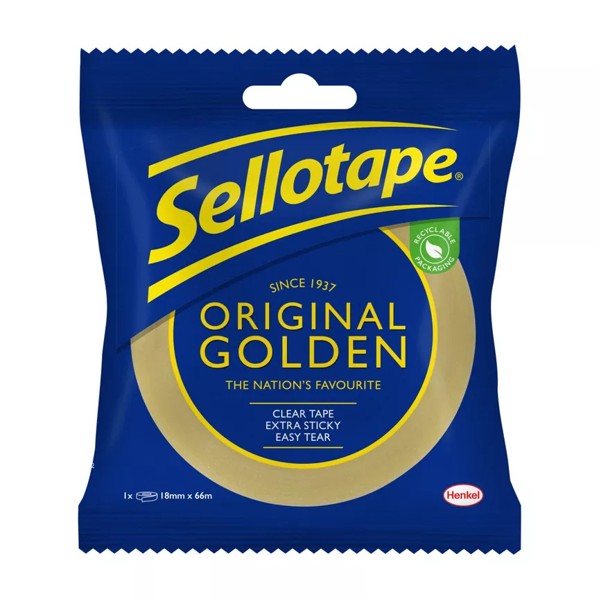 Sellotape Original Golden Tape 18mm x 66m