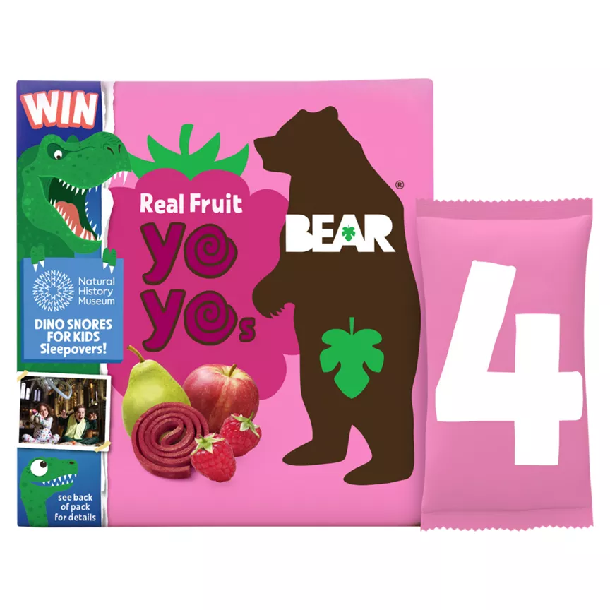 BEAR Refreshing Raspberry Yoyos 4 x 20g