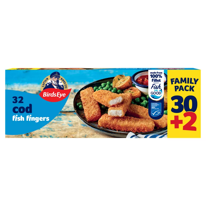 Birds Eye 32 Cod Fish Fingers 896g