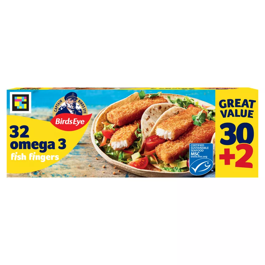 Birds Eye 32 Omega 3 Fish Fingers 896g