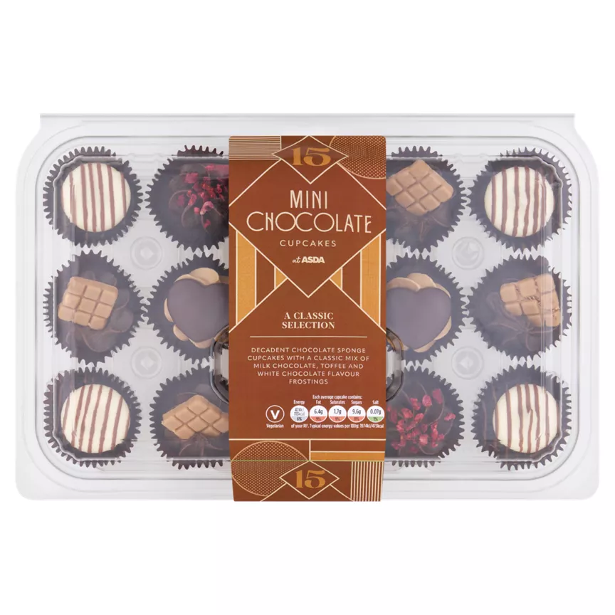 The BAKERY at ASDA 15 Mini Chocolate Cupcakes