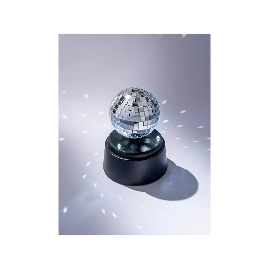 George Home Silver-Tone Disco Ball Battery Light